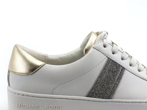 MICHAEL KORS Irving Stripe Lace Up Sneaker Crystal Stone Cream 43S2IRFS2L - Sandrini Calzature e Abbigliamento