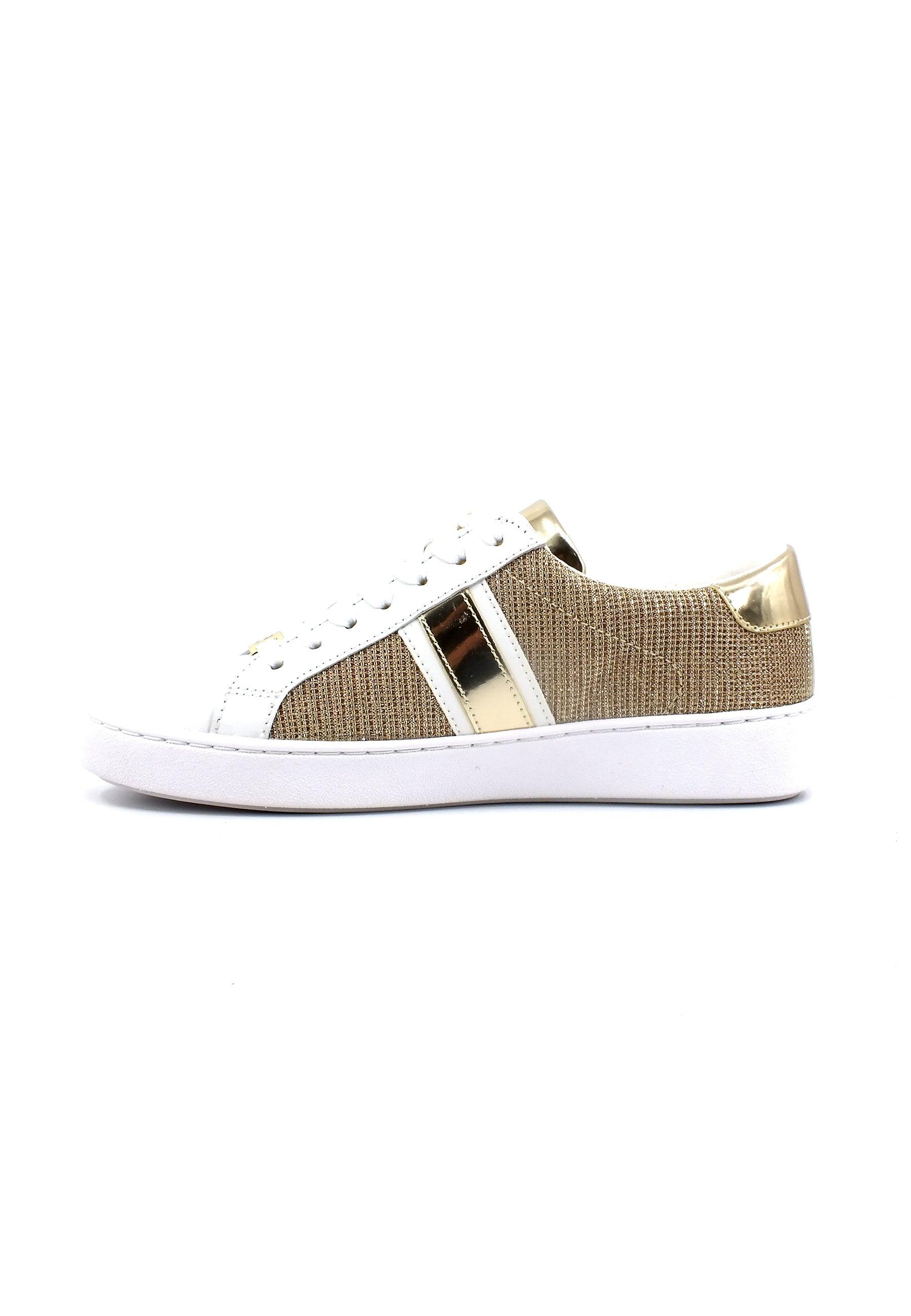 MICHAEL KORS Irving Stripe Sneaker Glitter Donna Pale Gold 43R2IRFS2D - Sandrini Calzature e Abbigliamento