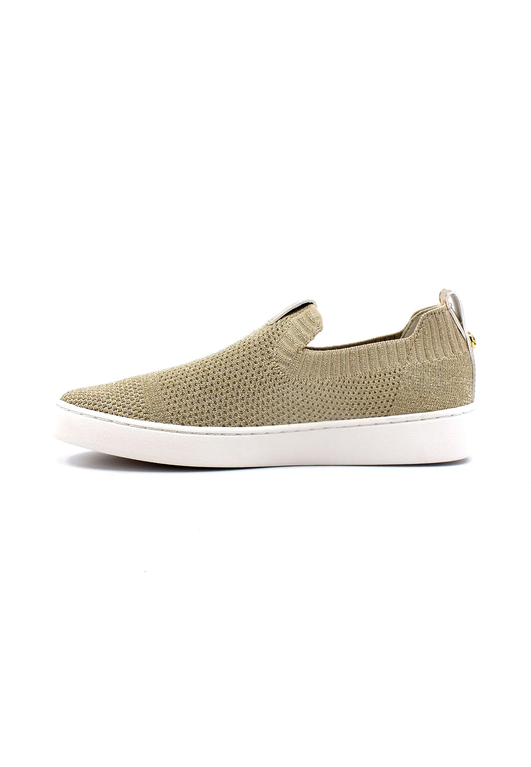 Scopri MICHAEL KORS Juno Knit Slip On Sneaker Donna Pale Gold