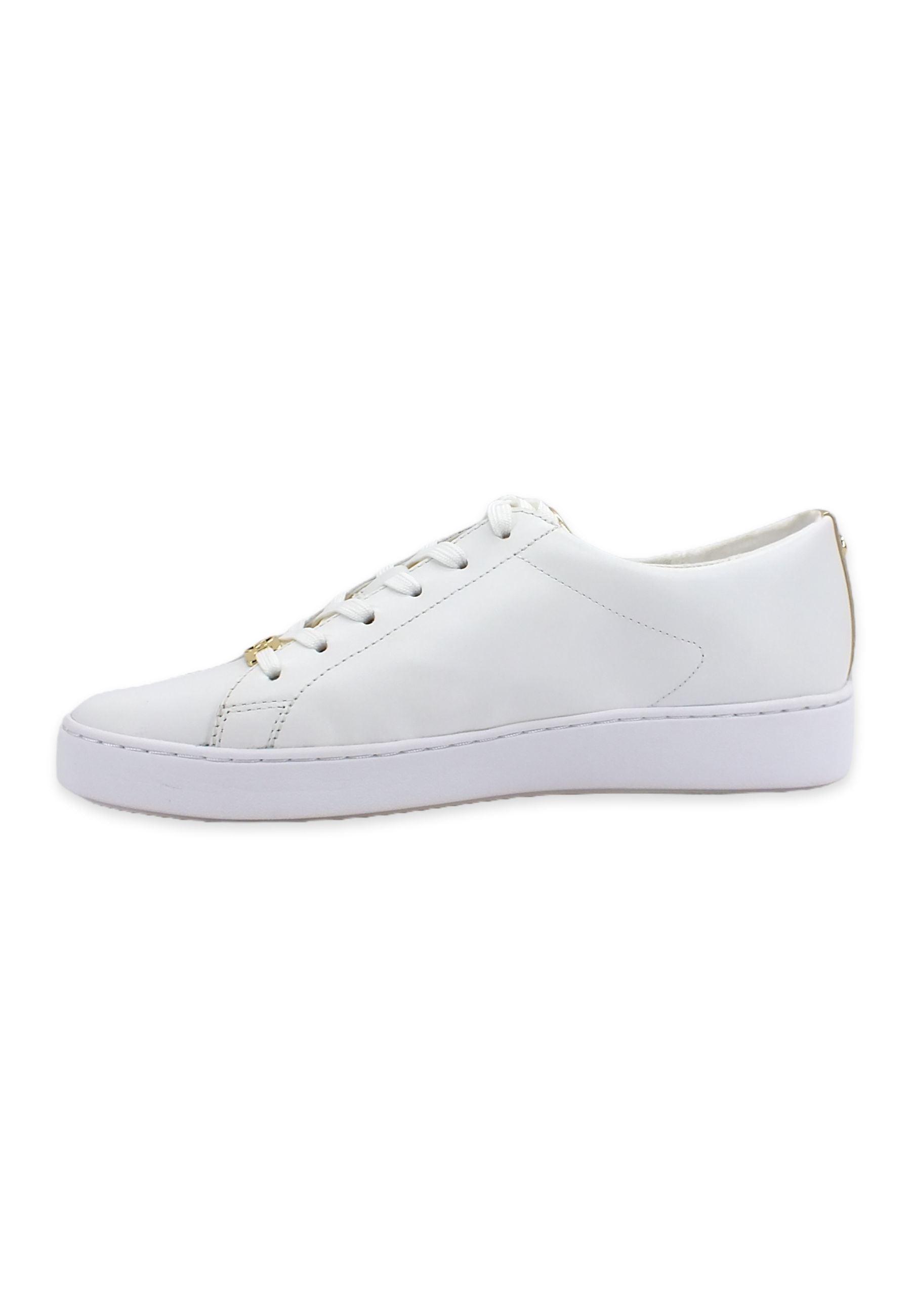 MICHAEL KORS Keaton Sneaker Donna Bianco Pale Gold 43T2KTFS4L - Sandrini Calzature e Abbigliamento