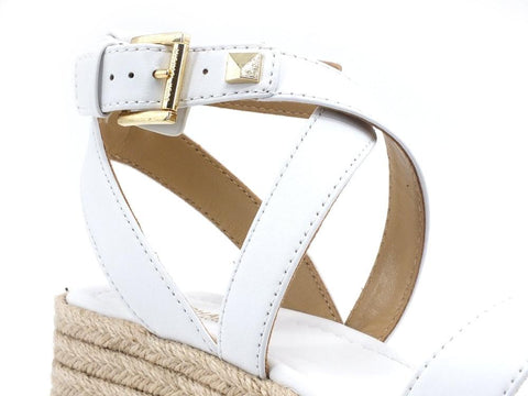 MICHAEL KORS Lowry Wedge Sandalo Zeppa Corda Optic White 40S1LOFS1L - Sandrini Calzature e Abbigliamento