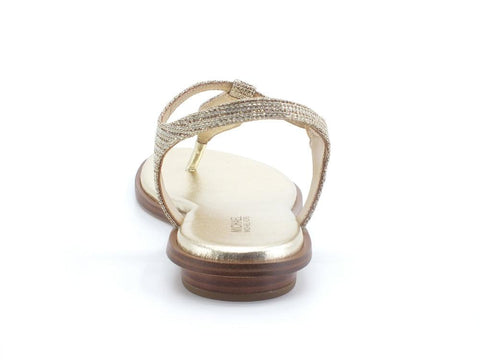 MICHAEL KORS Mallory Thong Sandalo Infradito Chain Glitter Pale Gold 40S2MAFA1D - Sandrini Calzature e Abbigliamento
