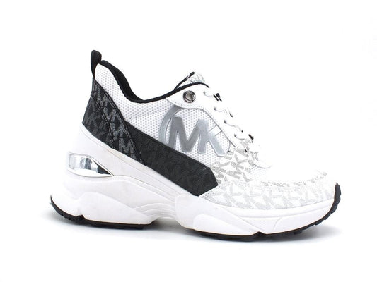MICHAEL KORS Mickey Trainer Sneaker Platform Black White 43S1MKFS3D - Sandrini Calzature e Abbigliamento
