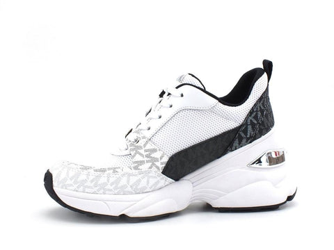 MICHAEL KORS Mickey Trainer Sneaker Platform Black White 43S1MKFS3D - Sandrini Calzature e Abbigliamento