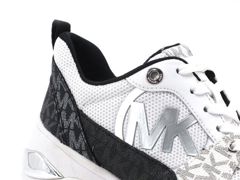MICHAEL KORS Mickey Trainer Sneaker Platform Black White 43S1MKFS3D - Sandrini Calzature e Abbigliamento