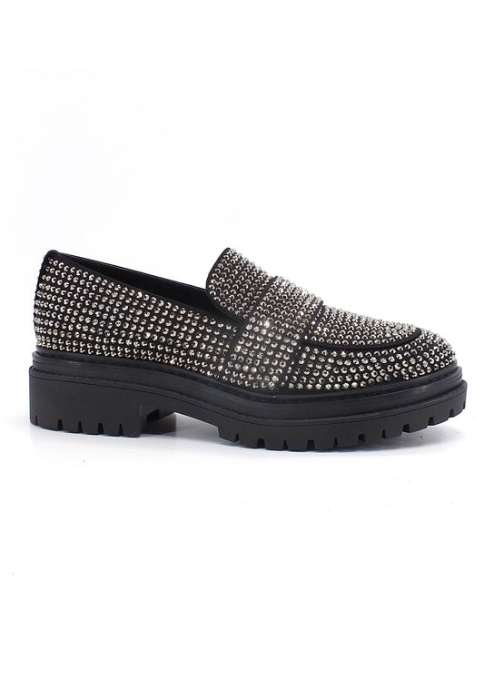 MICHAEL KORS Parker Lug Loafer Mocassino Brillantini Donna Black 40F2PKFP1D - Sandrini Calzature e Abbigliamento