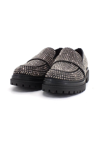 MICHAEL KORS Parker Lug Loafer Mocassino Brillantini Donna Black 40F2PKFP1D - Sandrini Calzature e Abbigliamento