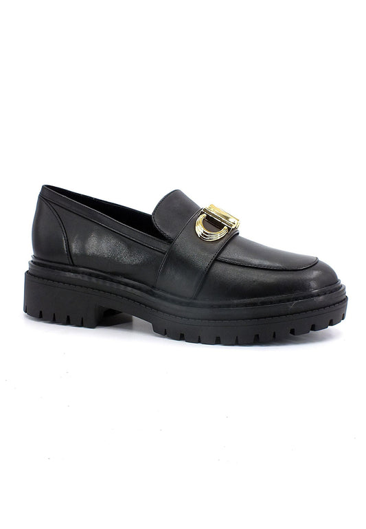 MICHAEL KORS Parker Lug Loafer Mocassino Donna Black 40F2PKFP1L - Sandrini Calzature e Abbigliamento
