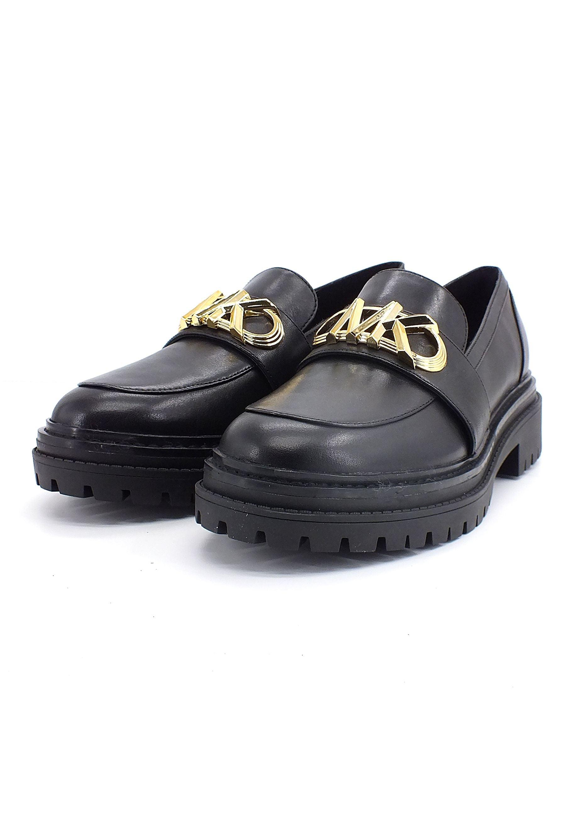 MICHAEL KORS Parker Lug Loafer Mocassino Donna Black 40F2PKFP1L - Sandrini Calzature e Abbigliamento