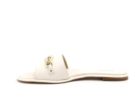 MICHAEL KORS Rina Slide Ciabatta Fascia Catena Light Cream 40S1RIFA1L - Sandrini Calzature e Abbigliamento