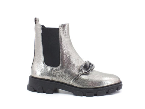 MICHAEL KORS Scarlett Bootie Stivaletto Catena Anthrtacite Grey 40F1SCFE5M - Sandrini Calzature e Abbigliamento