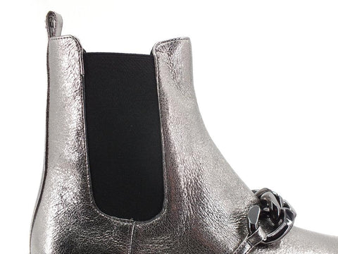 MICHAEL KORS Scarlett Bootie Stivaletto Catena Anthrtacite Grey 40F1SCFE5M - Sandrini Calzature e Abbigliamento