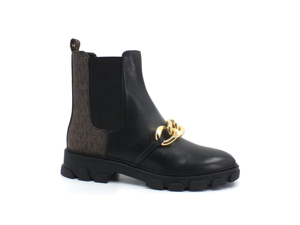 MICHAEL KORS Scarlett Bootie Stivaletto Catena Black Brown 40F1SCFE8L - Sandrini Calzature e Abbigliamento