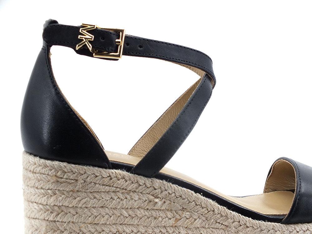 MICHAEL KORS Serena Wedge Sandalo Espadrilles Zeppa Black 40S2SEMS1L - Sandrini Calzature e Abbigliamento