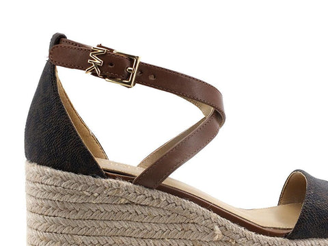 MICHAEL KORS Serena Wedge Sandalo Espadrilles Zeppa Brown 40S2SEMS1B - Sandrini Calzature e Abbigliamento