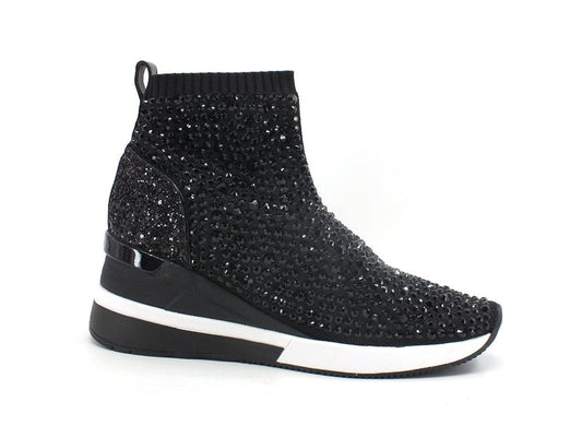 MICHAEL KORS Skiller Bootie Sneaker Hot Fix Ston Pietre Black 43F1SKFE8D - Sandrini Calzature e Abbigliamento