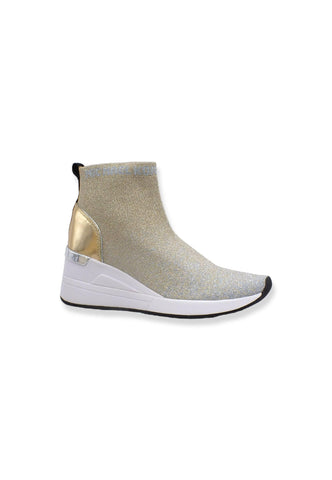 MICHAEL KORS Skyler Bootie Sneaker Calzino Donna Silver PlGold 43T2SKFE5M - Sandrini Calzature e Abbigliamento