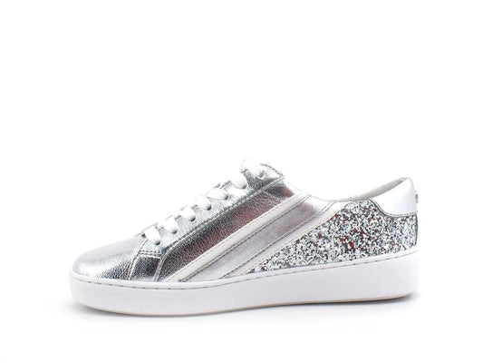 MICHAEL KORS Slade Lace Up Sneaker Metallic Glitter Silver 43T1SLFS1M - Sandrini Calzature e Abbigliamento