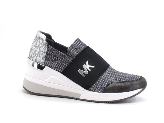 MICHEAL KORS Felix Trainer Sneaker Glitter Anthracite 43T1FXFS2D - Sandrini Calzature e Abbigliamento
