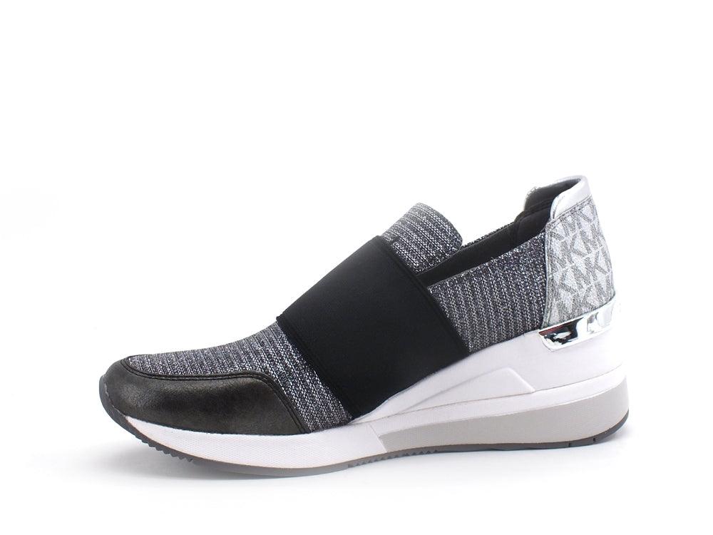 MICHEAL KORS Felix Trainer Sneaker Glitter Anthracite 43T1FXFS2D - Sandrini Calzature e Abbigliamento