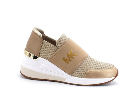 MICHEAL KORS Felix Trainer Sneaker Glitter Pale Gold 43T1FXFS3D - Sandrini Calzature e Abbigliamento