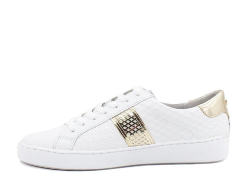 MICHEAL KORS Irving Stripe Lace Up Sneakers Optic White 43T0IRFS7L - Sandrini Calzature e Abbigliamento