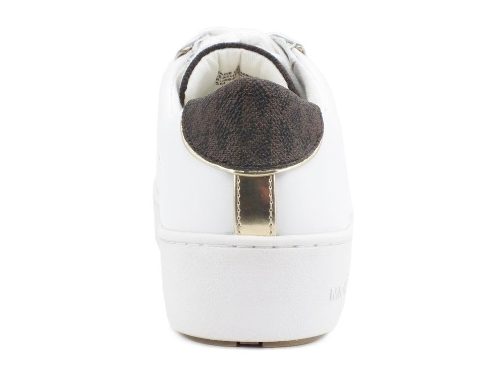 MICHEAL KORS Kirby Lace Up Sneakers Optic White Brown 43T0KBFS1L - Sandrini Calzature e Abbigliamento