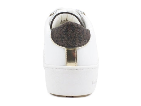 MICHEAL KORS Kirby Lace Up Sneakers Optic White Brown 43T0KBFS1L - Sandrini Calzature e Abbigliamento