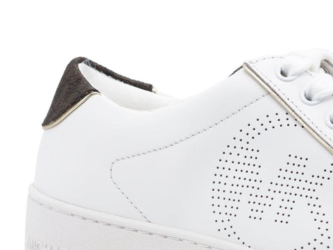 MICHEAL KORS Kirby Lace Up Sneakers Optic White Brown 43T0KBFS1L - Sandrini Calzature e Abbigliamento