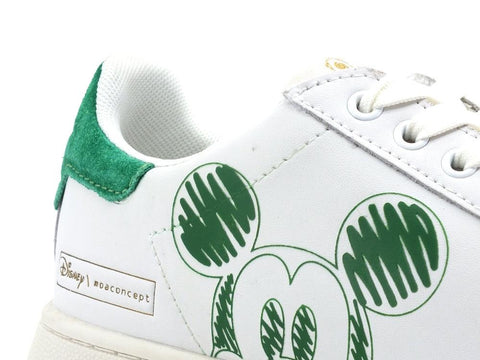 MOA Master Of Arts Disney Sneaker Peekaboo Mickey Mouse White Green MD605