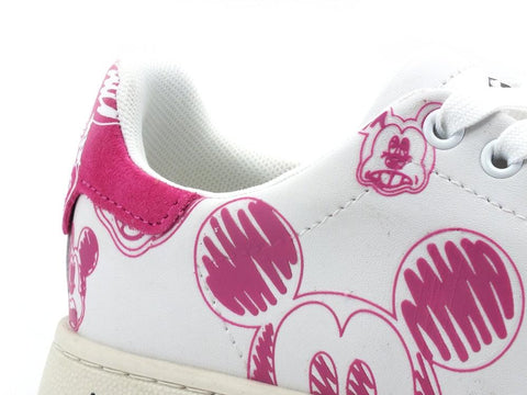 MOA Master Of Arts Disney Sneaker Sketch Effect Mickey Mouse White Fuxia MD608