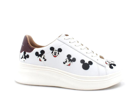 MOA Master Of Arts Sneaker Platform Mickey Mouse White Black MD712 - Sandrini Calzature e Abbigliamento