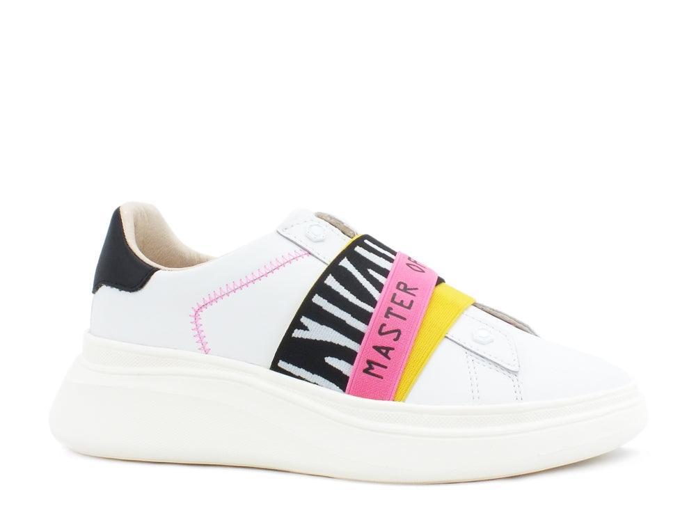 MOA Sneakers White Zebra Yellow MOA1237 - Sandrini Calzature e Abbigliamento
