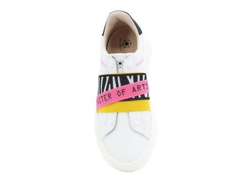 MOA Sneakers White Zebra Yellow MOA1237 - Sandrini Calzature e Abbigliamento