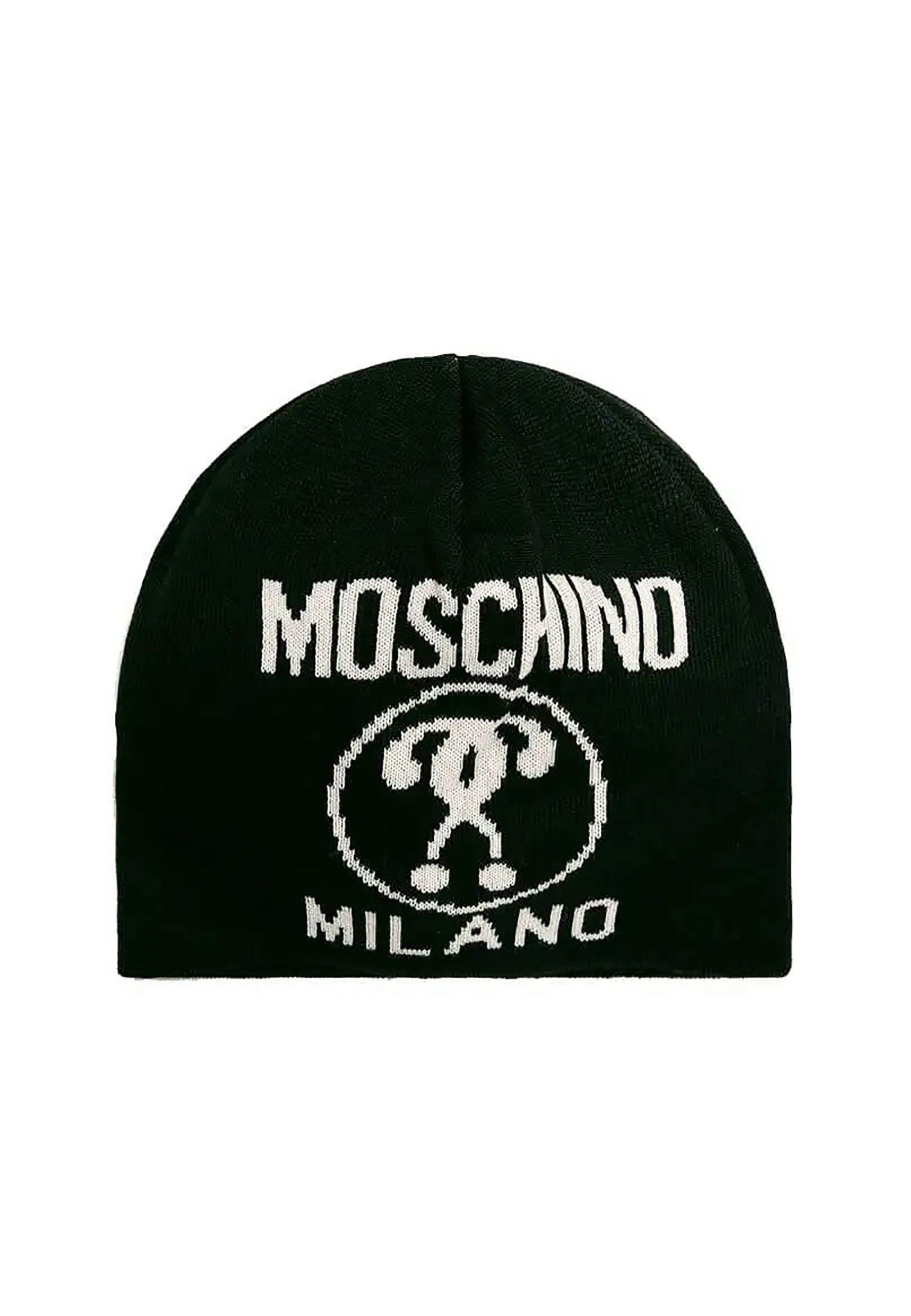 MOSCHINO Berretta Donna Black White 60016-M5146 - Sandrini Calzature e Abbigliamento