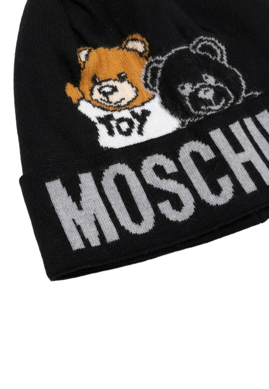 MOSCHINO Berretta Teddy Black Grey 65370-M2951 - Sandrini Calzature e Abbigliamento