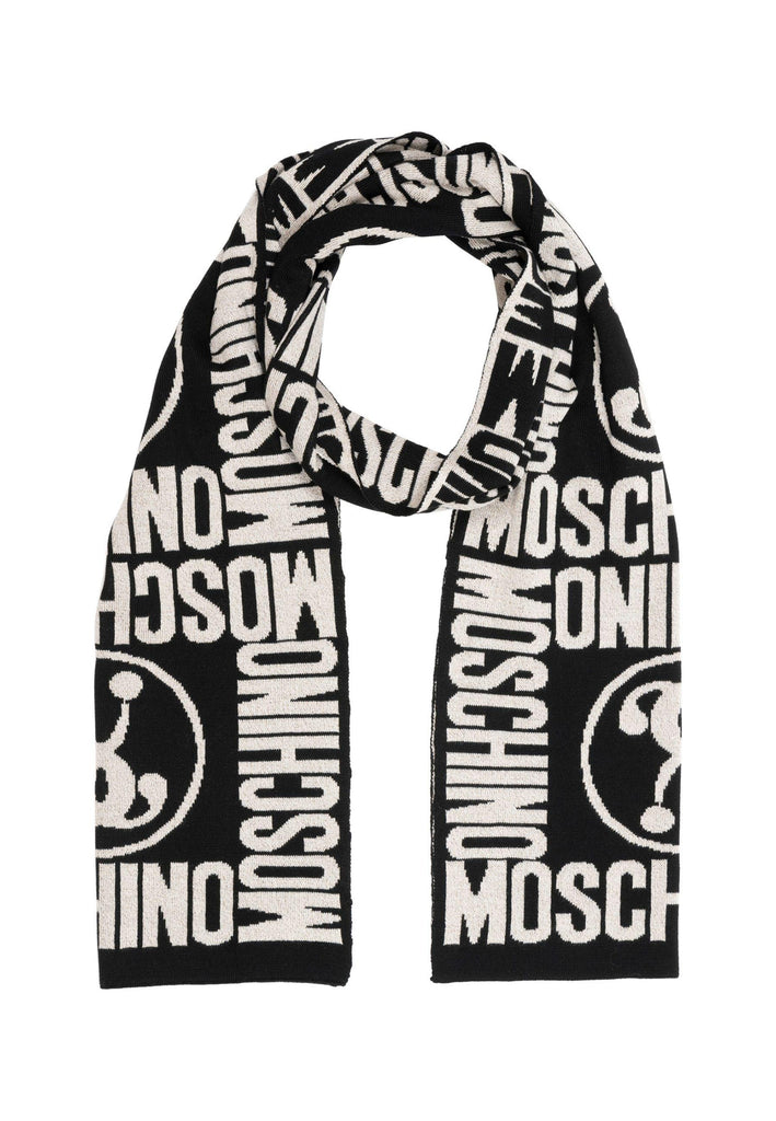 Scopri MOSCHINO Sciarpa Donna Black Cream 30623-M2966 al miglior