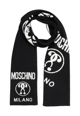 MOSCHINO Sciarpa Donna Black White 50055-M5145 - Sandrini Calzature e Abbigliamento