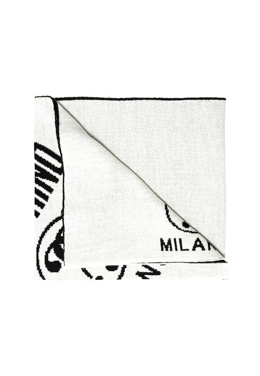 MOSCHINO Sciarpa Donna White Black 50055-M5145 - Sandrini Calzature e Abbigliamento