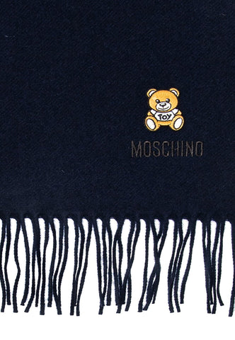 MOSSCHINO Sciarpa Logo Toy Dark Blue 50124-M5293 - Sandrini Calzature e Abbigliamento