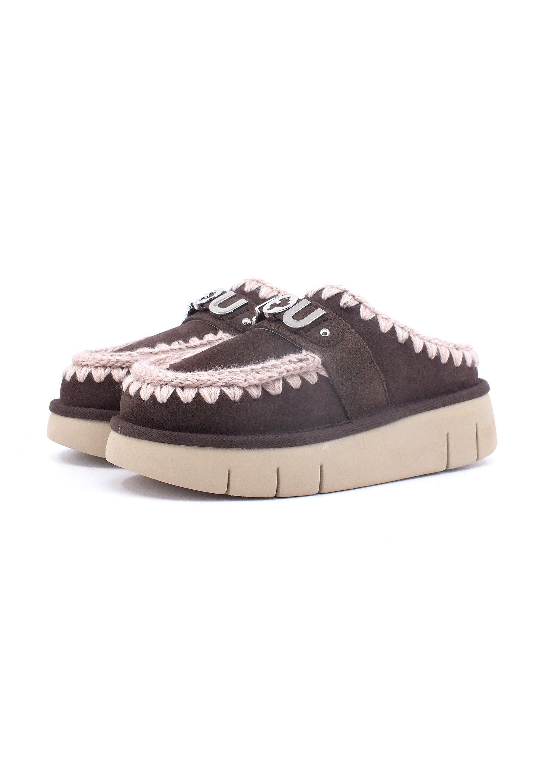 MOU Bounce Ciabatta Pelo Donna Mocha MU.FW531001A - Sandrini Calzature e Abbigliamento