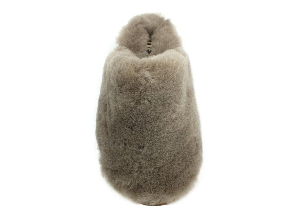 MOU Closed Toe Fur Slipper Solid Color Elephant Grey - Sandrini Calzature e Abbigliamento