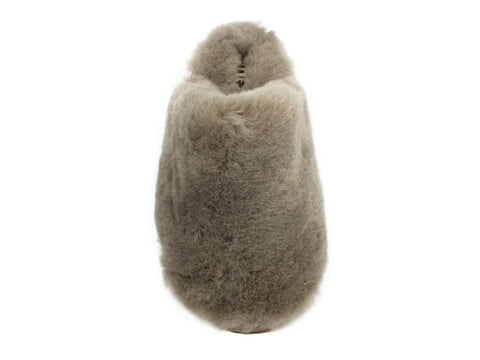 MOU Closed Toe Fur Slipper Solid Color Elephant Grey - Sandrini Calzature e Abbigliamento