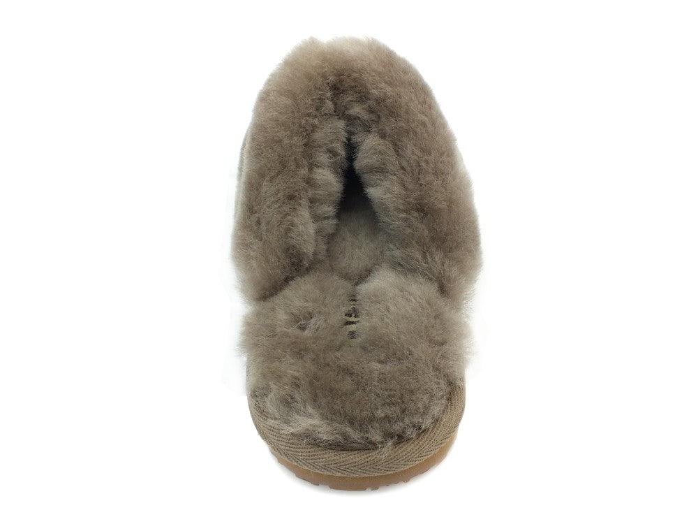 MOU Closed Toe Fur Slipper Solid Color Elephant Grey - Sandrini Calzature e Abbigliamento