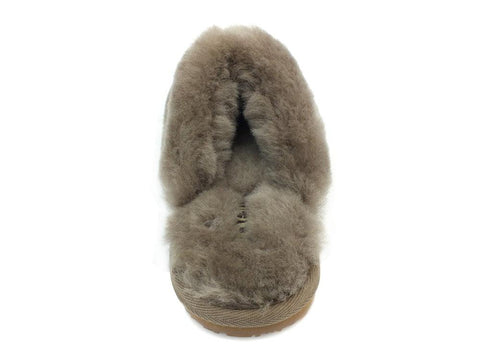 MOU Closed Toe Fur Slipper Solid Color Elephant Grey - Sandrini Calzature e Abbigliamento