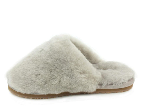 MOU Closed Toe Fur Slipper Solid Color Sand - Sandrini Calzature e Abbigliamento