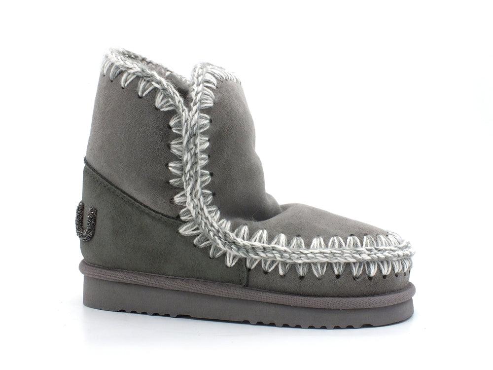 MOU Eskimo 18 Glitter Logo Stivaletto Pelo New Grey MU.FW101050A - Sandrini Calzature e Abbigliamento