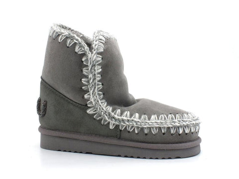 MOU Eskimo 18 Glitter Logo Stivaletto Pelo New Grey MU.FW101050A - Sandrini Calzature e Abbigliamento