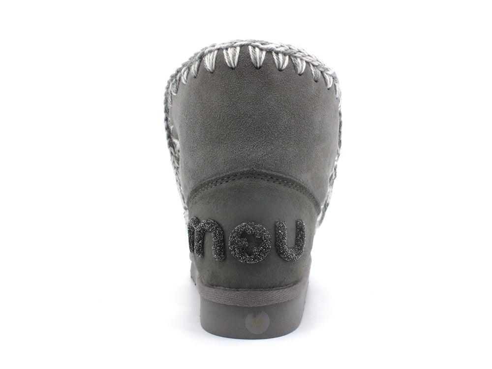 MOU Eskimo 18 Glitter Logo Stivaletto Pelo New Grey MU.FW101050A - Sandrini Calzature e Abbigliamento