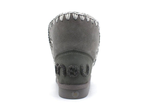 MOU Eskimo 18 Glitter Logo Stivaletto Pelo New Grey MU.FW101050A - Sandrini Calzature e Abbigliamento
